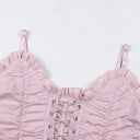 Top plisado de mujer con cordones 5