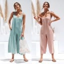Jumpsuit för kvinnor med remmar A1990 9