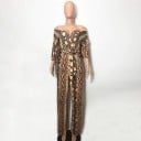 Jumpsuit för kvinnor med ormmönster B865 2