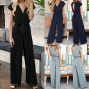 Kortärmad jumpsuit för kvinnor B864 4