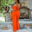 Off-shoulder jumpsuit för kvinnor B826 4