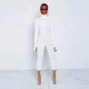 Jumpsuit för kvinnor med turtleneck och dragkedja 12