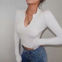 Dámský pletený crop top G249 8