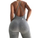 Stickad jumpsuit för kvinnor med öppen rygg 5