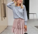 Jersey de punto para mujer con pompones G354 7