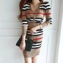Top y falda de punto para mujer 4