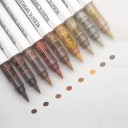 9 darabos akril filctoll készlet ecsetheggyel Automatikus tintarendszer Dopamin színek kreatív festéshez és íráshoz 6