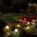 9 kpl aurinkokenno-LED-valoa ulkopuutarhavalaistukseen, valkoinen lamppu, vedenpitävät aurinkolamput, koriste polulle, terassille, takapihalle 2