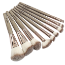 9 ks sada štětců na makeup syntetické štětiny hliník dřevo pro nanášení stínování make-upu tvářenky korektoru a obočí 3