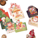9 ks Vianočných prianí 136 x 98 x 68 mm MIX motívov Santa Claus Snehuliak Prázdne papierové karty Veselé Vianoce Blahoželania s obálkami 5