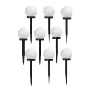 9 pcs Lumière LED Solaire Éclairage de Jardin Extérieur Ampoule Blanche Lampes Solaires Étanches Décoration pour Allée, Terrasse, Cour, Pelouse 1