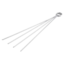 9 Piece Barbecue Tool Set Stainless Steel BBQ Utensils Grill Knife Fork Spatula Tongs Basting Brush and 4 Skewers Grilling Set 5