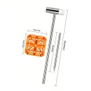 9 piezas de herramientas para relojes Quitador de correas con martillo, bloque y accesorios Herramienta profesional de relojería para el cambio de correas 2