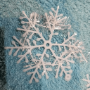 9 st Plastiska snöflingor 11 cm Vita dekorationer med glitter Juldekorationer för gran Fönster Girlang Vinterdekoration Inredning 3