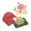 9 unidades de Tarjetas de Navidad 136 x 98 x 68 mm MEZCLA de motivos Santa Claus Muñeco de Nieve Tarjetas de papel en blanco Felices Fiestas Tarjetas de felicitación con sobres 3