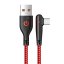 90 graders USB-C og USB-A hurtigopladerkabel 25 cm hurtigopladning 6A 120W kort opladekabelstik telefontilbehør 9