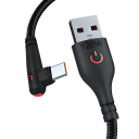 90 graders USB-C og USB-A kabel 2m hurtigopladning 6A 120W holdbart stik opladningskabel telefontilbehør 3