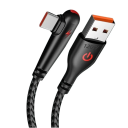 90 graders USB-C og USB-A kabel 2m hurtigopladning 6A 120W holdbart stik opladningskabel telefontilbehør 7