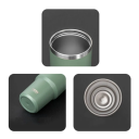 900 ml Vacuum Insulated Stainless Steel 304 Flask with Straw for Cold and Opening for Hot Drinks 10 x 23.7 cm with Lid 13