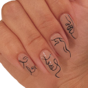 Set med 24 konstgjorda nagelklistermärken 5