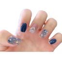 Set med 24 konstgjorda nagelklistermärken 6