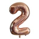 Ballon d'anniversaire rose doré avec le chiffre 40 cm 2