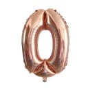 Ballon d'anniversaire rose doré avec le chiffre 40 cm 10