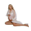 Vestido blanco para sesión de fotos de maternidad 2