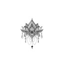 Falsk blomma tatuering 21