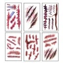 Ensemble de tatouages temporaires d'Halloween 6 pcs 1