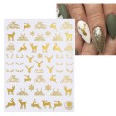 Jul 3D nagelklistermärken N982 2