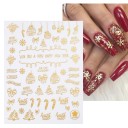 Jul 3D nagelklistermärken N982 4