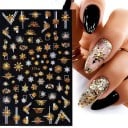 Jul 3D nagelklistermärken N984 3