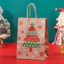 Bolsa de regalo con motivo navideño 21 x 15 x 8 cm 4 uds. 6