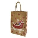 Bolsa de regalo con motivo navideño 21 x 15 x 8 cm 4 uds. 3