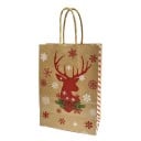 Bolsa de regalo con motivo navideño 21 x 15 x 8 cm 4 uds. 4