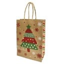 Bolsa de regalo con motivo navideño 21 x 15 x 8 cm 4 uds. 5