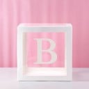Boîte décorative pour ballons avec lettre 27 x 27 cm 3