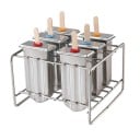 Moules en acier inoxydable pour 6 esquimaux avec support 1