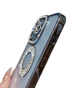 Átlátszó borító gyémántokkal iPhone 15 Pro Max készülékhez 9