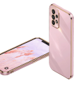 Siliconen hoesje met gouden randen voor Samsung Galaxy A04e 9