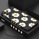 Siliconen hoesje met wit bloemenmotief voor Samsung Galaxy S22 Ultra 1