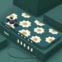 Siliconen hoesje met wit bloemenmotief voor Samsung Galaxy S22 Ultra 2