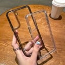 Transparante beschermhoes met gekleurde rand voor Samsung Galaxy S23 Plus 6