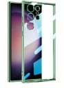 Transparante hoes met metalen frame voor Samsung Galaxy S23 1