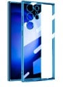 Transparante hoes met metalen frame voor Samsung Galaxy S23 3