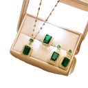 Presentset för kvinnor 3 st halsband, örhängen och ring 2