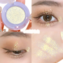 Skimrande pigmenterad ögonskugga Highlighter Kompakt förpackning 4