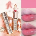 Färgskiftande läppstift Transparent läppstift med Flower Moisturizing Lip Balm Gold Lipstick 3
