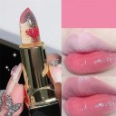 Färgskiftande läppstift Transparent läppstift med Flower Moisturizing Lip Balm Svart läppstift 2